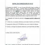 Edital de Convocação 01 de 2012