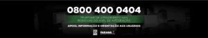 0800 400 0404 Informações Estradas Paraná